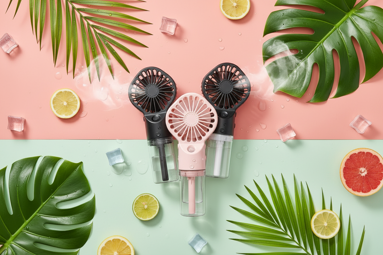 Drie fans summer flat lay