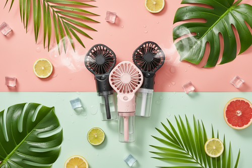 Drie fans summer flat lay